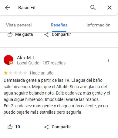 reseñas graciosas de google business