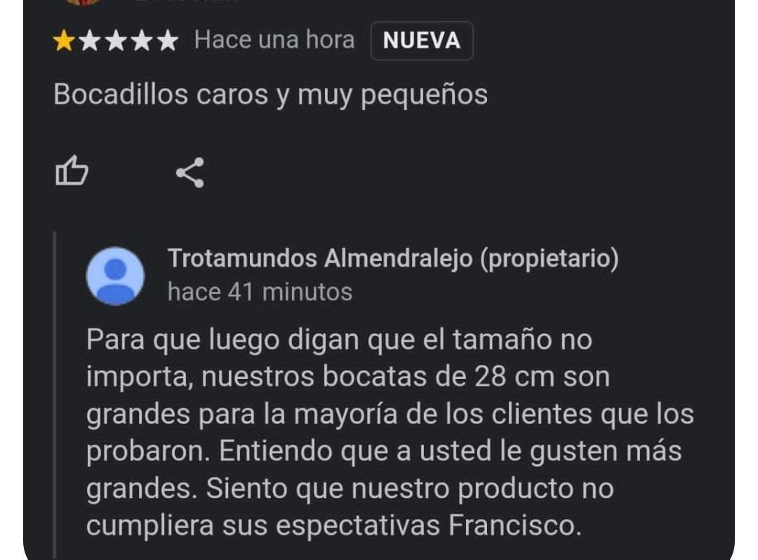 reseñas de google graciosas de restaurantes