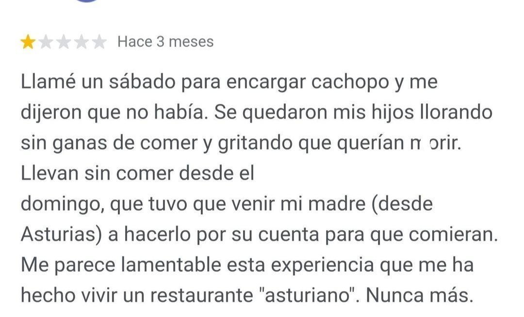 reseñas graciosas de restaurantes de google