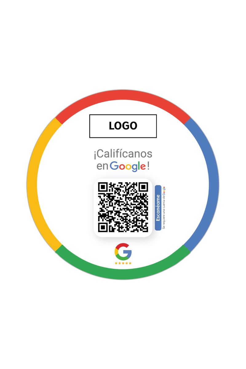 cartel de reseñas de google